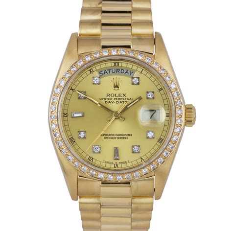 rolex 18038 factory diamond bezel|rolex diamond dial.